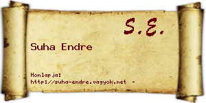 Suha Endre névjegykártya